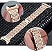bayite Metal Bands Compatible with Fitbit Ionic Replacement Band with Rhinestone Bling Adjustable Bracelet, Rose Gold