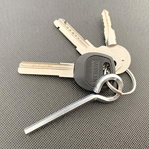 PINCHUANG 20 Packs 5/32" Hex Dogging Key with Full Loop- Solid Metal Allen Wrench Door Key for Push Bar Panic Exit Devices (silver)