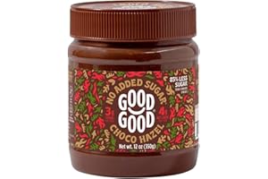GOOD GOOD No Added Sugar Belgian Choco Hazel Spread - Chocolate Spread with Natural Sweeteners - Gluten Free - Vegetarian Friendly - 12oz / 350g (Pack of 1)