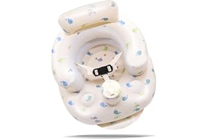Upgraded AirSwim Inflatable Baby Seat for Babies 3 Months and Up, Inflatable Baby Chair with 3-Point Harness, Summer Toddler 