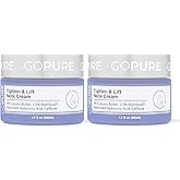goPure Tighten & Lift Neck & Chest Moisturizer Cream for Visibly Firming, Tightening and Lifting Wrinkles & Crepey Skin, 1.7oz - Pack of 2
