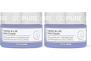 goPure Neck Firming Cream, Pack of 2 - Anti-Aging Neck Cream for Tightening and Wrinkles for an Even Skin Tone and Neck Lift - With Pro-Active Firming Complex, 1.7 oz