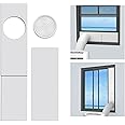 LBG Products Portable Air Conditioner Window Seal Plates Kit, Vertical AC Window Unit, Adjustable Seal AC Window Vent Kit for Exhaust Hose, Universal for Ducting with 5 inches Diameter