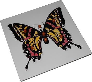 KIDO Montessori Materials - Butterfly Puzzle: Wooden Montessori Zoology Jigsaw Puzzle