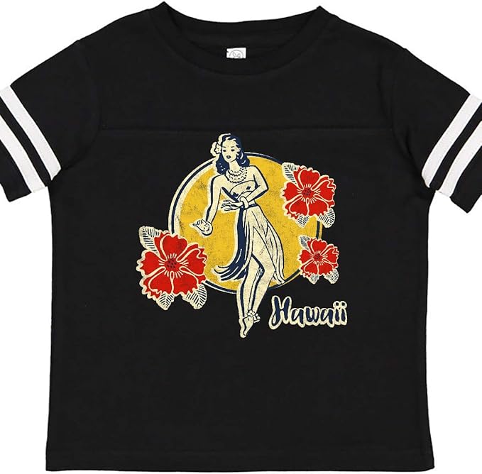 inktastic Retro Hula Girl Toddler TShirt Clothing