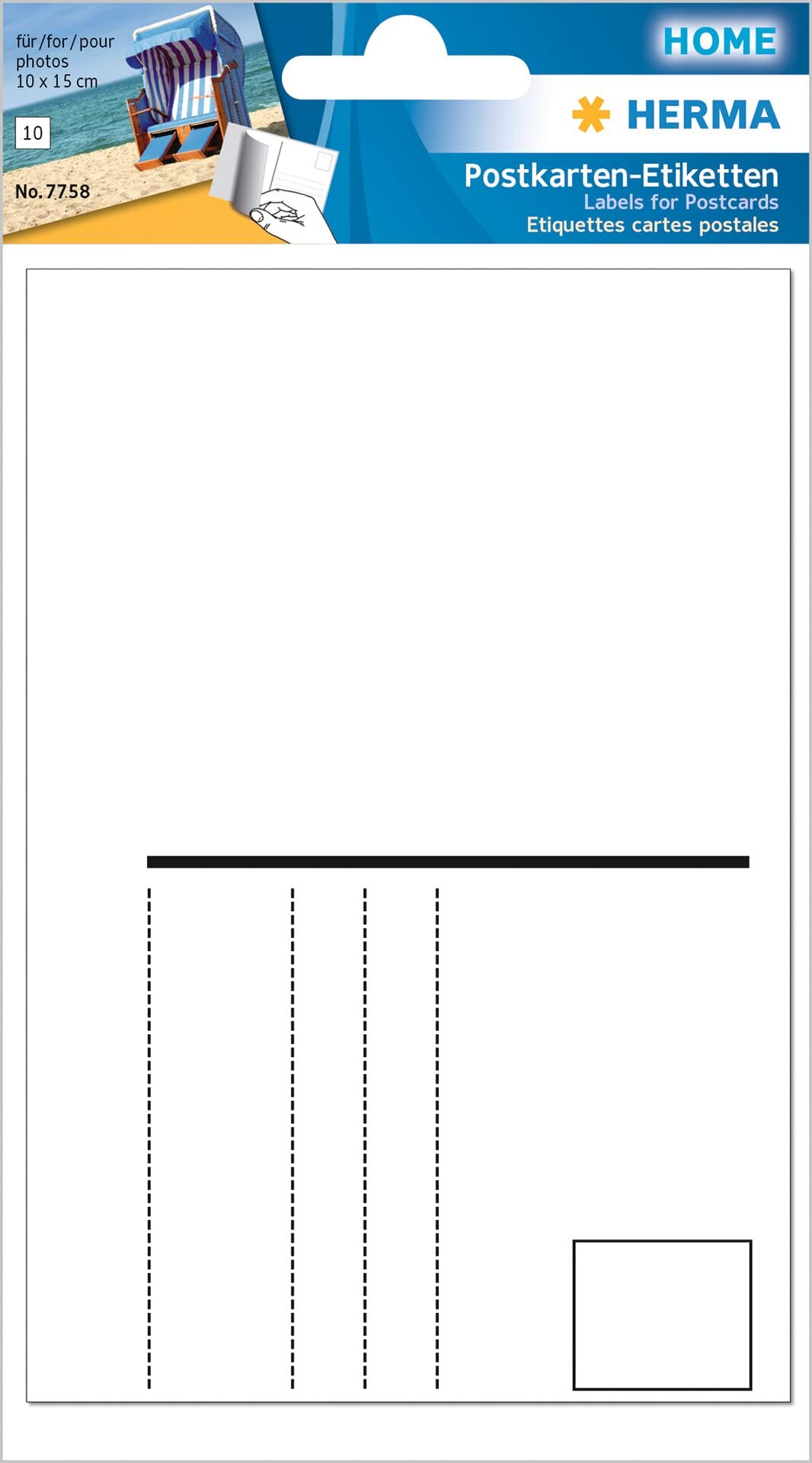 Herma 7758 Postcard Label (Pack of 10)