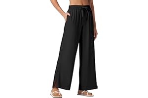 Willit Women's Wide Leg Pants Swim Beach Pants UPF 50+ Lightweight Travel Quick Dry Sun Protective 29" 31"