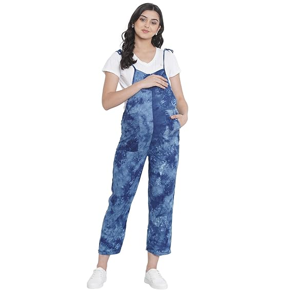 maternity jumpsuit blue