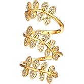 U7 Statement Rings for Women,Adjustable Leaf/Octopus/Snake Rings,Dainty Cocktail Party Jewelry