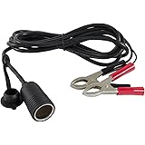 Conntek 10FT DC 12V Battery Clip-On to Cigarette Lighter Socket Adapter