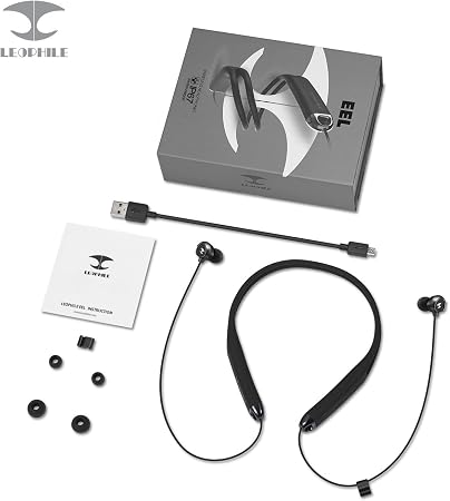 Amazon Co Jp Leophile Eel Ii Ip67防水スポーツネックバンドbluetoothヘッドフォン ポータブルワイヤレスステレオ低音ヘッドセットw マイク内蔵防汗仕様耳にイヤホンソフトシリコンデザインfor Running Working Iphone ブラック 家電 カメラ