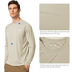 baleaf Men's Sun Protection Shirts UV SPF T-Shirts