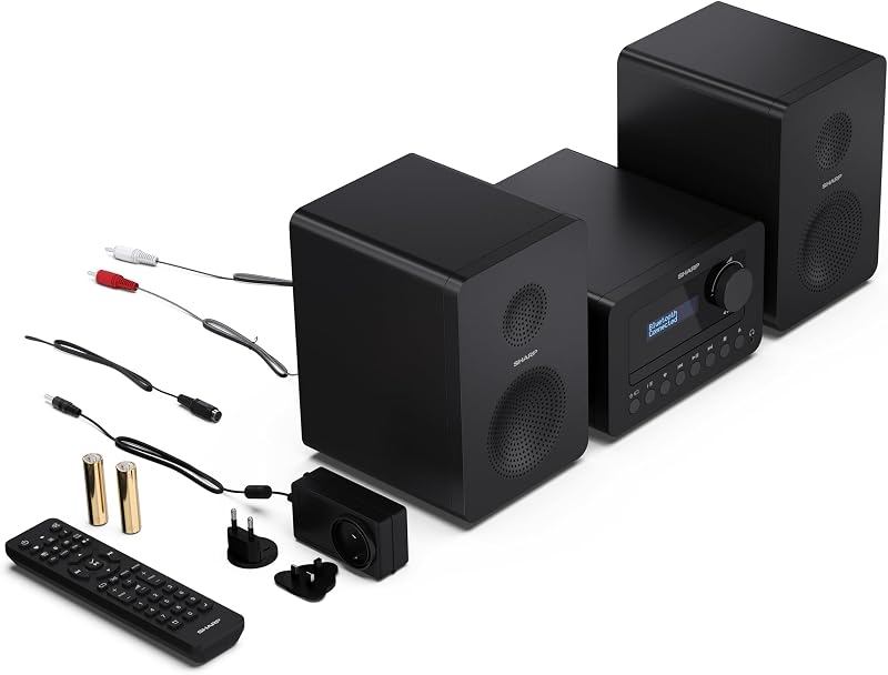 Microsistema de Som Estéreo XL-B520D(BK) com rádio Dab+, FM, Bluetooth 5.0, CD-MP3, reprodução USB, 40W cor preta