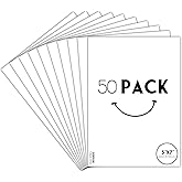 Golden State Art, 5x7 Backing Board Only, 4-Ply Thick 50 Single Backer Boards for Frame, Photo, Print