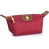 Zitokin Womens Unique Change Purse Vintage Nylon Zip Coin Wallet Mini Bag (Wine Red)