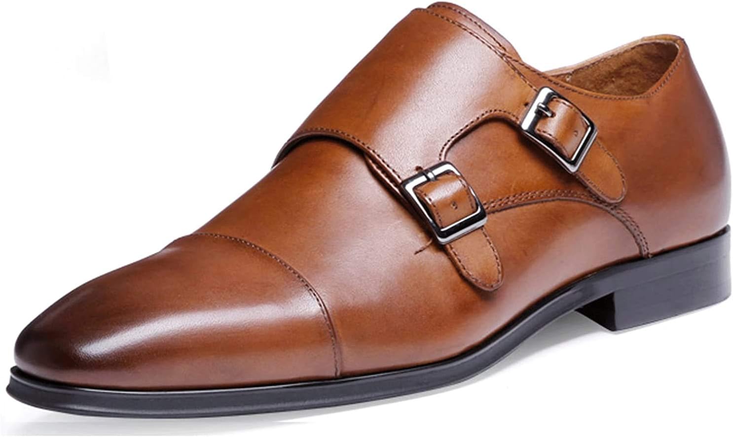 Mens Formal Shoes Double Buckle Monk