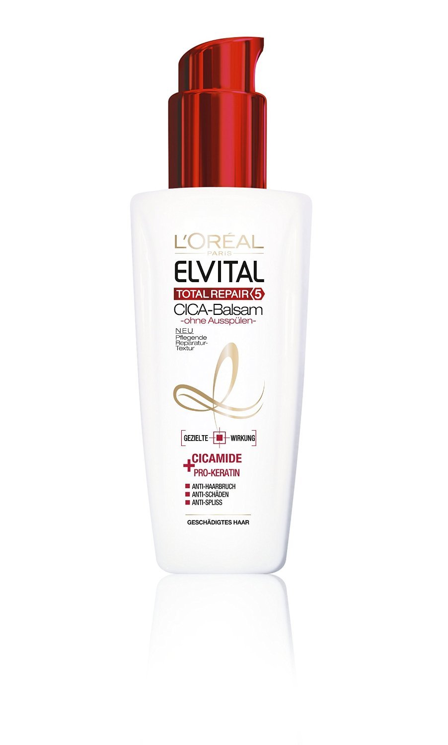 Loreal Paris Elvital Total Repair 5 Cica balm - Without Rinsing - Care Repair texture contents: 100ml The Care Balm helps before Haarburuch, Hair damage and Split ends to schützen