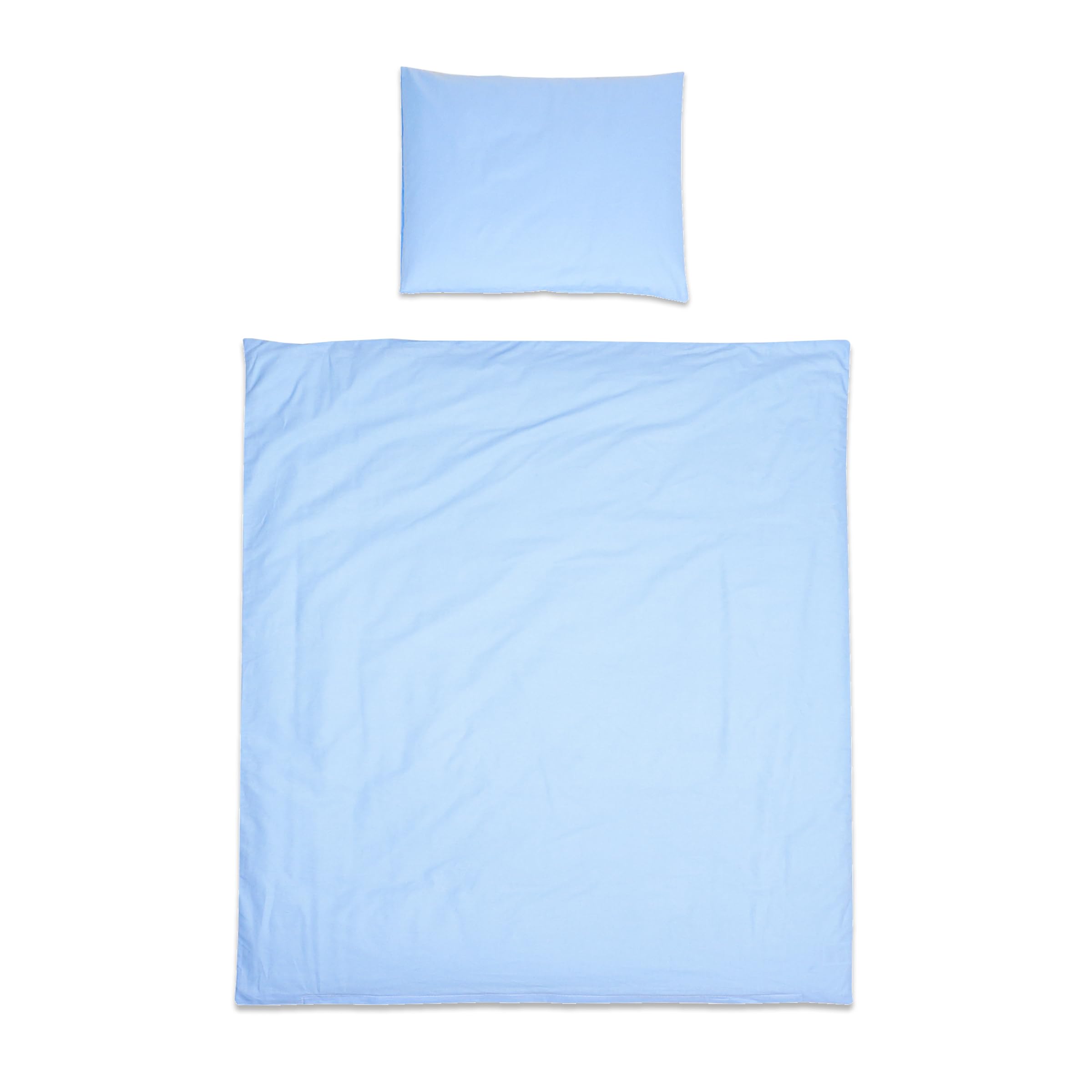 Baby Comfort 2 Piece Baby Kids Bedding Set 80x70 cm Duvet Cover & Pillowcase 12M+ (Blue)