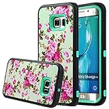 Galaxy S6 Edge Plus case , E LV Samsung Galaxy S6 Edge Plus Hybrid Armor Protection Defender Case Cover for Samsung Galaxy S6 Edge Plus - [FLOWER]