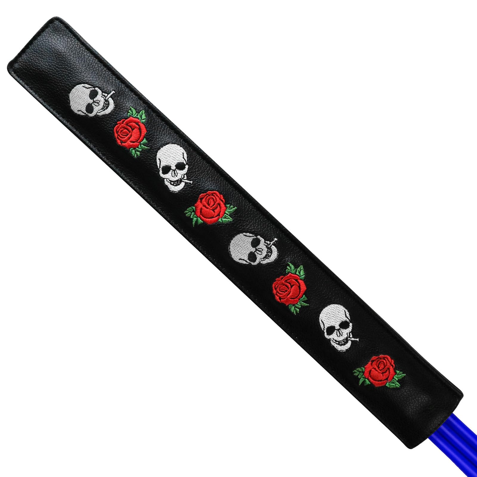 Premium Leather Golf Alignment Stick Cover Case Holder Value Pack, Golf Alignment Head Cover Holder Hold at Least 2 Sticks for Men Women (Dark)