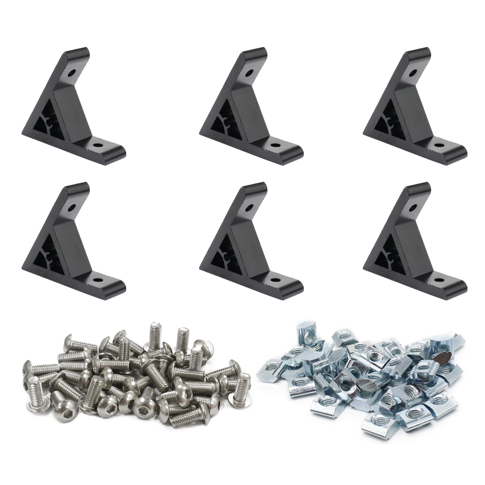 Photo 1 of BLCCLOY 6Pcs 1010 60 Degree Angle Bracket 1" x 1" 10 Series Aluminum Extrusion 60deg Joint Connector Brace for Slot 60° Corner Joiner 120deg 1020 1 Inch Extruded Aluminium Profile