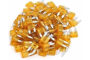 JESUNK 100 Pack Auto Fuses 5 AMP APM/ATM 32V Mini Blade Style Fuses 5A Short Circuit Protection Car Fuse (5 AMP)