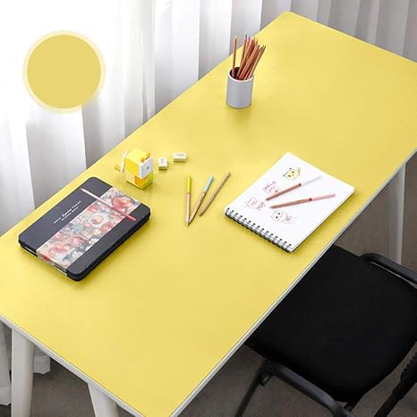Amazon Co Jp 多機能オフィスデスクマット Puレザーマウスパッド 子供用学習デスクパッドプロテクター ノンスリップゴムベースイエロー100x60cm 39 4x23 6インチ の大型ゲーミングマウスパッド ホーム キッチン