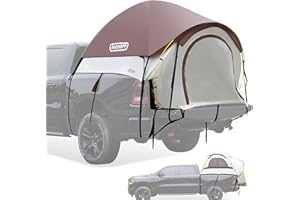 Tecoom Truck Tent Bed, Double Layer Waterproof PU3000mm for 5.5-6.7ft, Portable 2/3 Person Compact Full Size Pickup for Back of Camping Beach
