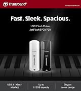 Transcend 16GB JetFlash 700 USB 3.1 Gen 1 Flash Drive Stick Black view 3