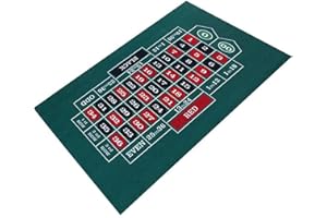 Double-Sided Poker Mat Table Felt Texas Hold 'Em & Blackjack Card Games Blackjack Casino Felt Pad Space-Saving Roll-up Casino