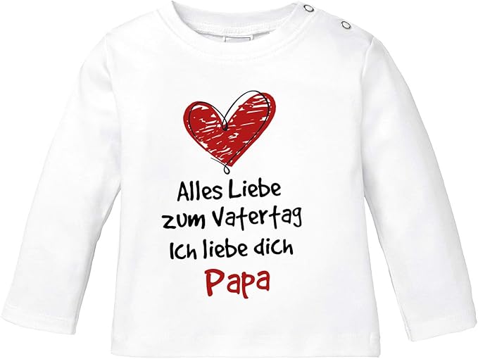 Moonworks Baby Langarmshirt Mit Spruch Alles Liebe Papa Vatertagsgeschenk Jungen Madchen Shirt Amazon De Bekleidung