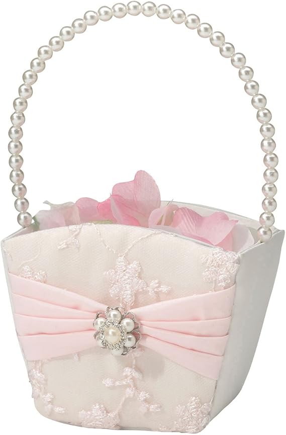 Lillian Rose Vintage Blush Pink Flower Girl Basket Amazon.ca Home