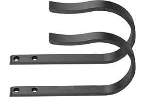 BlackCurtain Drapery Holdbacks,2Pcs Solid Aluminum U Shaped Wall Mounted Curtain Tiebacks