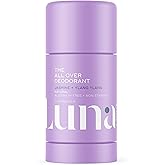 Luna Daily The All Over Deodorant™ Stick | Natural Body Deodorant for Women | pH-Balanced, Aluminum-Free & Non-Staining | Fresh Jasmine & Ylang Ylang | With Hyaluronic Acid & Prebiotics, 2.4 oz