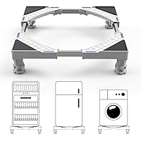 SEISSO Washing Machine Base Stand Telescopic, 4 Heavy Duty Feet Size Adjustable Holder for Furniture Washing Machine…