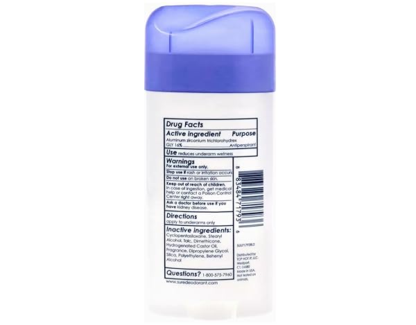 SURE WIDE SOLID DEODORANT, REGULAR SCENT FOR MEN AND WOMEN, 2.7 OZ