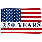 Probsin 250 Anniversary Flag 3x5 Ft USA American 250 Years Star Stripe 250th Anniversary Patriotic Yard Signs Party Supplies Hanging Decor for Room House Welcome Photo Backdrop with Brass Grommets