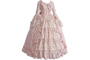 FARTEY Renaissance Dress for Women 2023 Victorian Princess Dress Plus Size Vintage Lace Corset Medieval Dresses Ball Gown