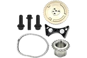 Dreassail Timing Chain Kit with Cam Sprocket, ARP Cam Bolts, Crank Gear, Timing Chain & Dampner, Fits for GM LS Engines | LS1