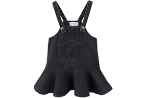 Mud Kingdom Little Girls Denim Overall Dress Bib Adjustable Strap Jumper