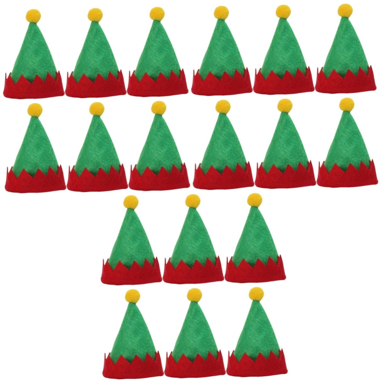 Gadpiparty 18 Pcs Candy Hat Lollipop Hats Decors Cute Top Xmas Wine Bottle Cover Santa Lollipop Cover Christmas Tree Topper Small Mini Bulk Accessories
