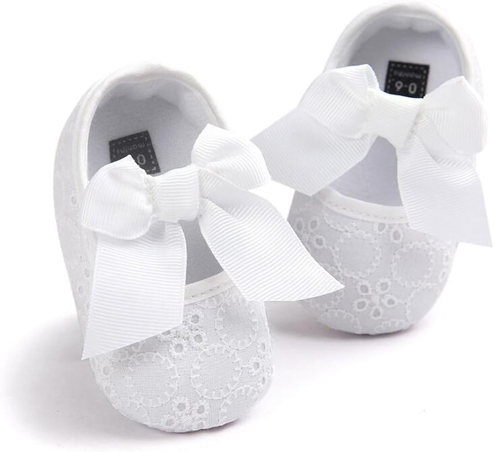 | Baby Girls Princess Bowknot Soft Sole Cloth Crib Shoes Sneaker | Sneakers