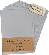 BCreativetolearn A4 Greyboard 15 Sheets 1mm Thick Recycled Mount Board view 1