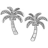 Sterling Silver Coconut Palm Tree Stud Earrings
