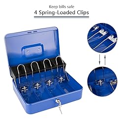 KYODOLED Locking Cash Box with Lock,Money Box with