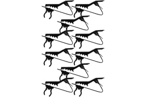 FUNOMOCYA 10Pcs Black Plastic Lavalier Microphone Clips for 6Mm Mic Holders, Replacement Mic Collar Clips for