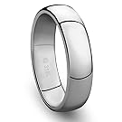 6MM Men's Jewelry Grade Stainless Steel Ring Wedding Band | Domed Top | Polished Finish