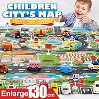 VITHCONL Baby Mats Kids Play Mat,⭐⭐⭐⭐⭐(Ship from USA) City Road Buildings Parking Map Game Scene Map Educational Toys