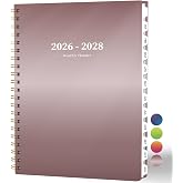2026-2028 Monthly Planner - 2 Year Monthly Planner Calendar 2026-2028, Jul 2026 - Jun 2028, 8.5" x 11", 24 Months, Spiral-Bound, Tabs, Holidays, Notes, Ideal for School Office Home Planning