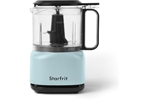 Starfrit Electric Food Chopper - 3.5 Cup BPA-Free Bowl - One-Touch Pulse and On - Integrated Drizzle Basin - Quick Chopping M